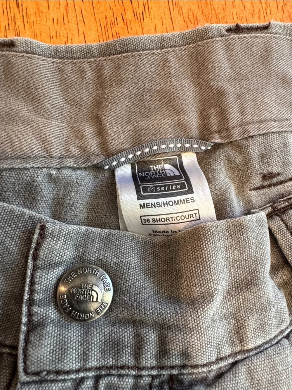 Men's 36 Short North Face Casual Straight-Leg Pants - Gray
